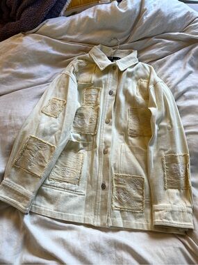 Yellow Patchwork Denim Jacket